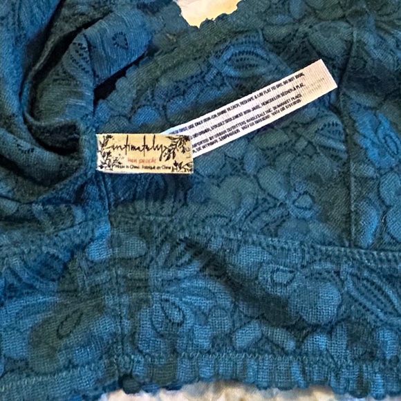 Free People BOHO Lace Emerald Green Racerback Bralette - Picture 5 of 5